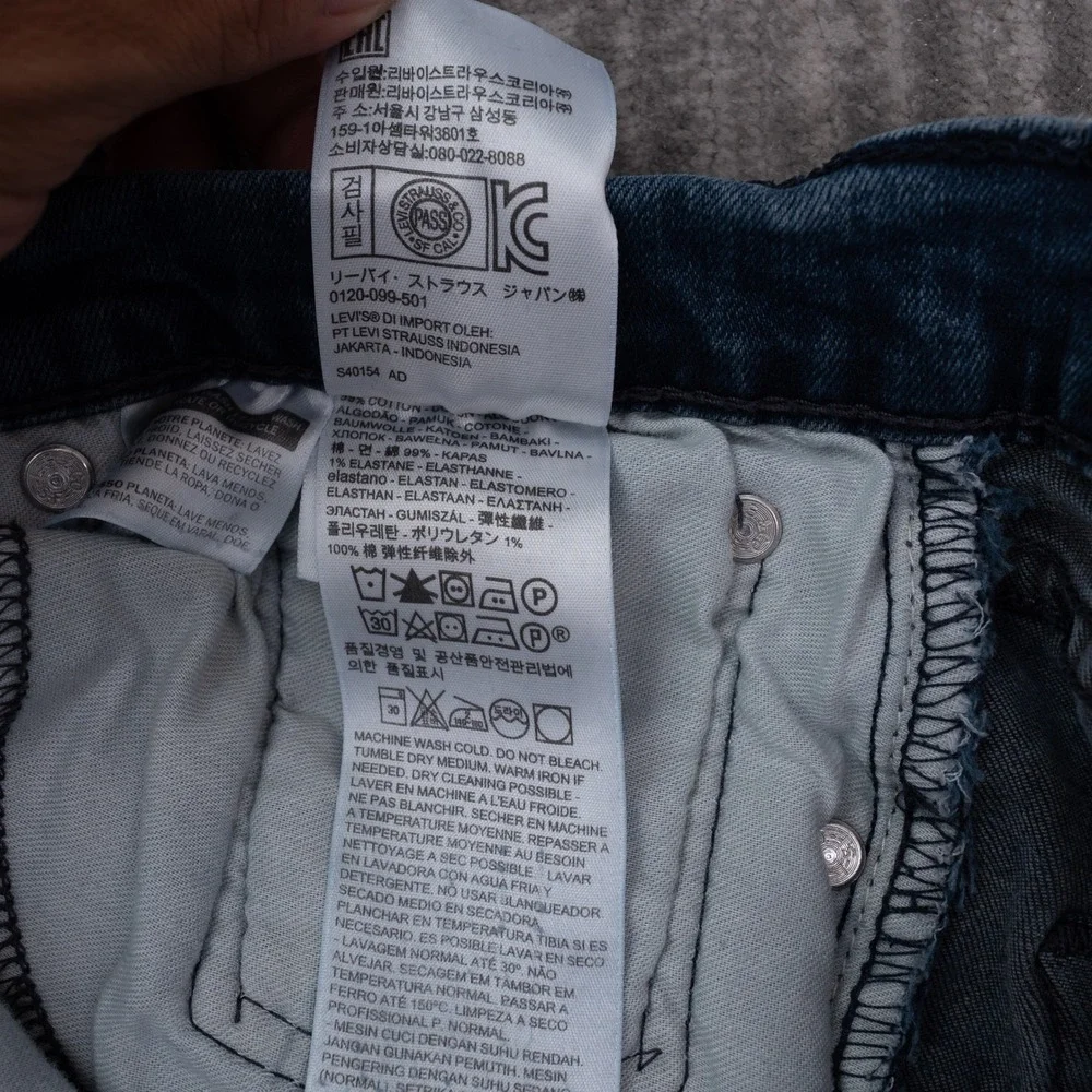 Levis 514 Straight Fit Jeans Mens 31x32 Fit 29x31 Blu Stretch Denim Pants